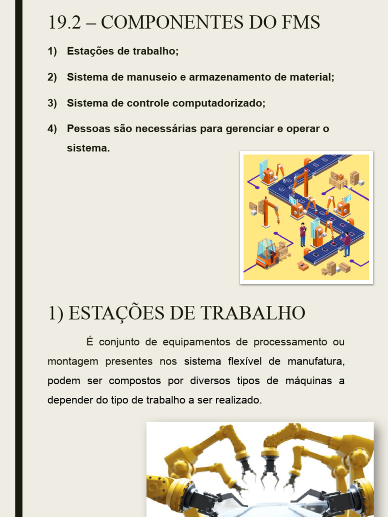 Componentes do Sistema FMS: Estações e Controle | PDF | Guindaste ...