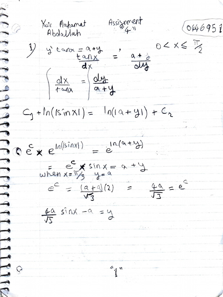Assignment 4 Calculus | PDF