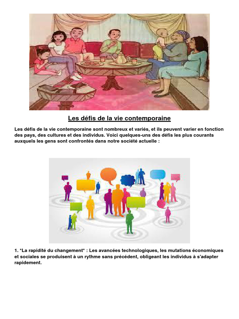 Défis de la vie contemporaine | PDF | Politique | Sciences sociales