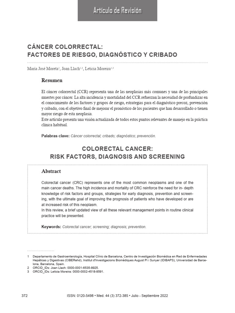 Cáncer Colorrectal | PDF | Metástasis | Cáncer
