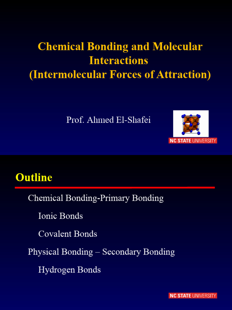 Chemical Bonding and Intermolecular Forces | PDF | Chemical Bond ...