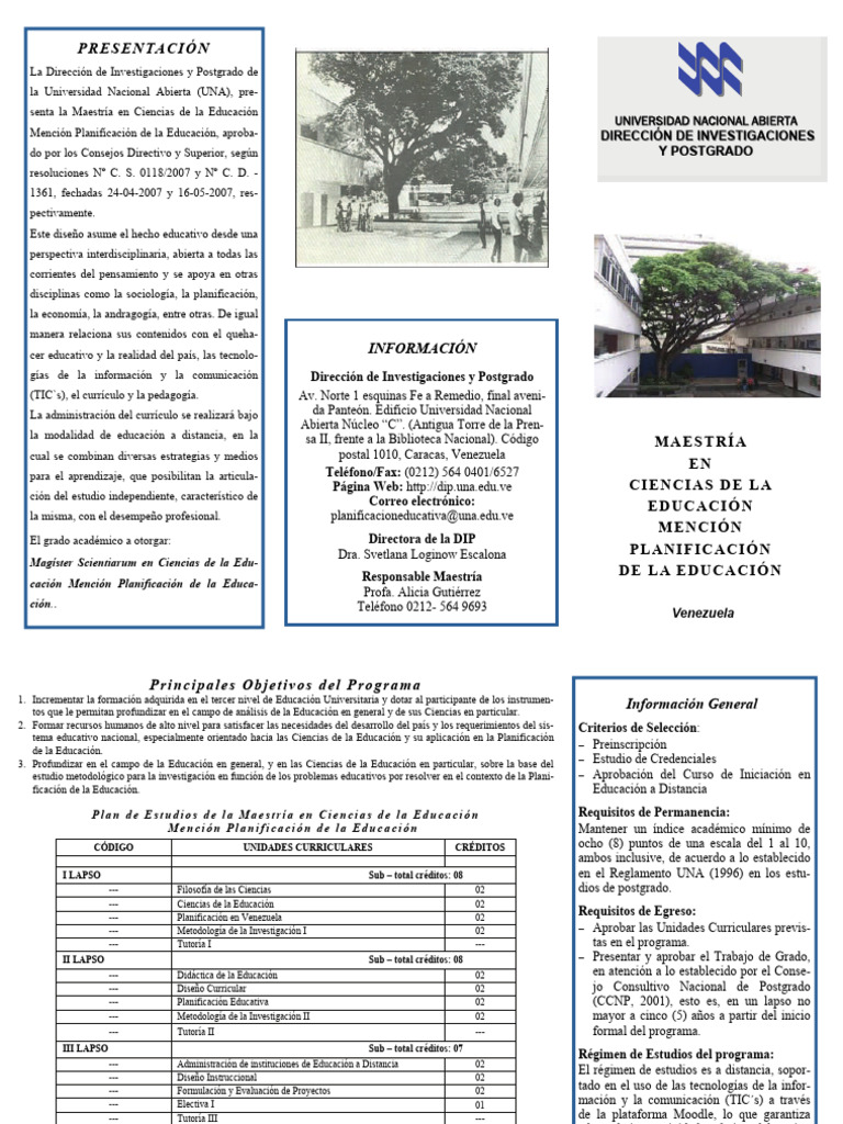 Maestría en Educación: Planificación Educativa | PDF | Aprendizaje