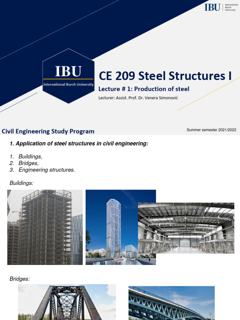 Steel Structures in Civil Engineering | PDF | Rolling (Metalworking ...
