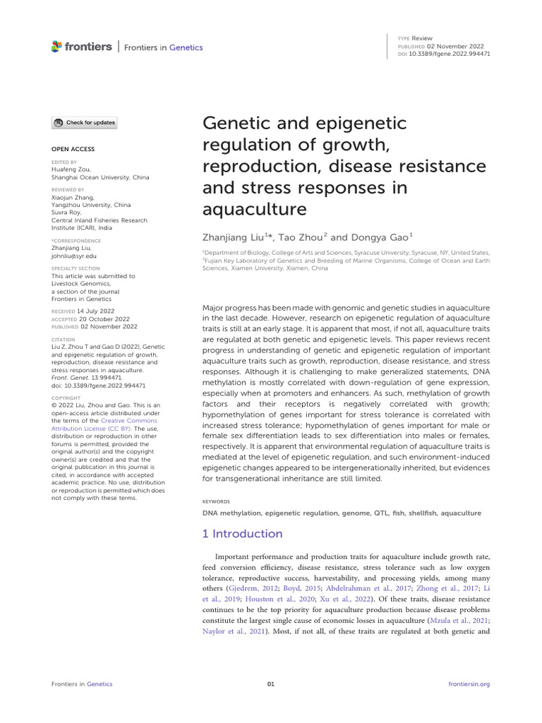 Fgene 13 994471 | PDF | Dna Methylation | Regulation Of Gene Expression