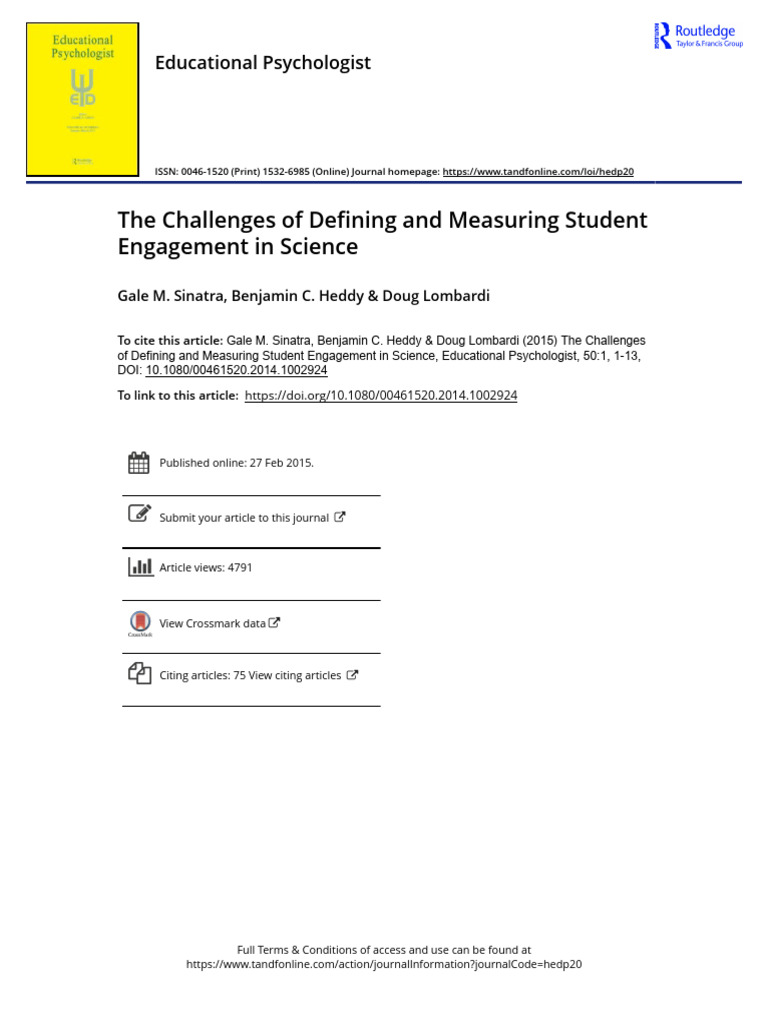 The Challenges of Defining and Measuring Student (2015) | PDF ...
