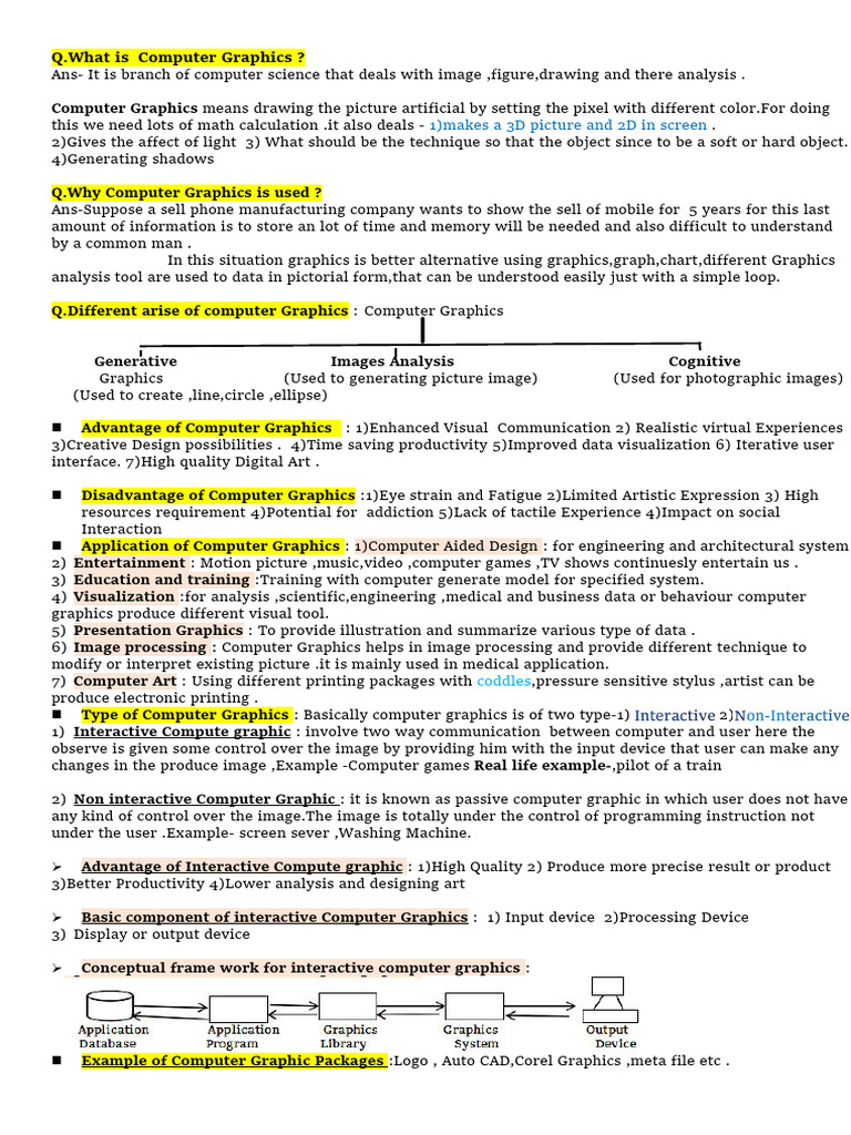 Computer graphics pdf computer graphics graphics