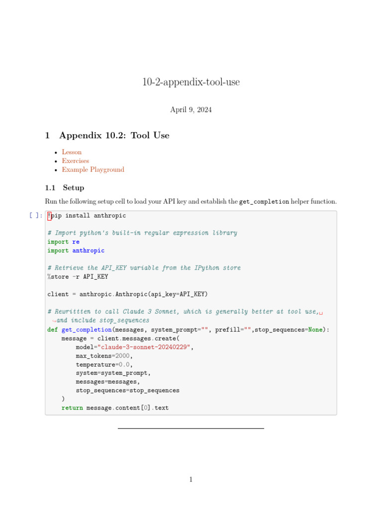 Tool Use with Claude: Function Calling | PDF | Parameter (Computer ...