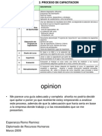 Estudio Del Proceso de Capacitacion