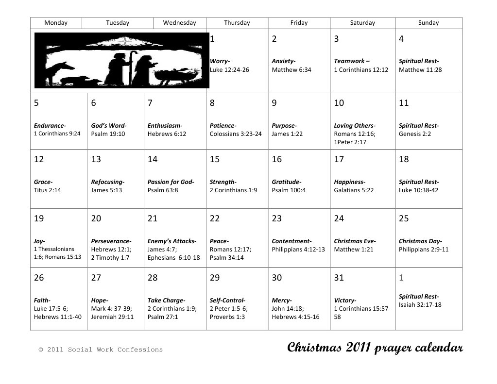 Prayer Calendar PDF