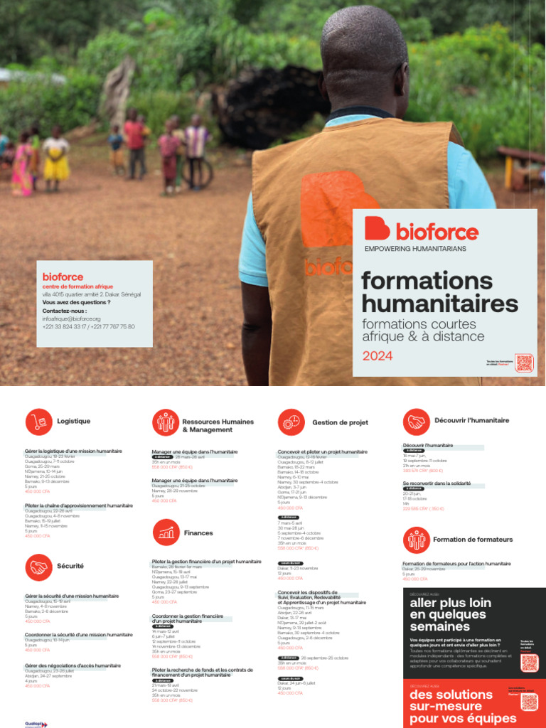 Formations Humanitaires Bioforce 2024 | PDF | Économie
