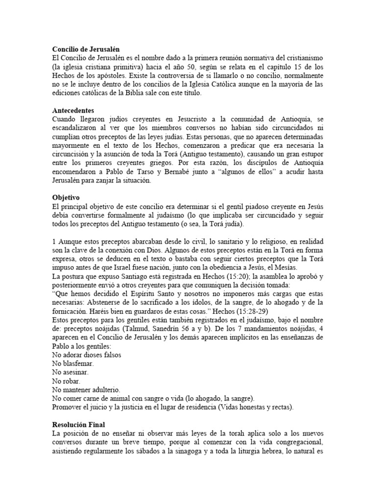 Concilio De Jerusalén Pdf Pablo El Apóstol Bernabé