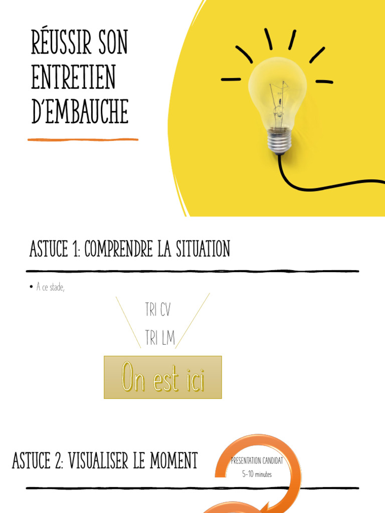 Conseils pour réussir un entretien d'embauche | PDF | Entretien d'embauche