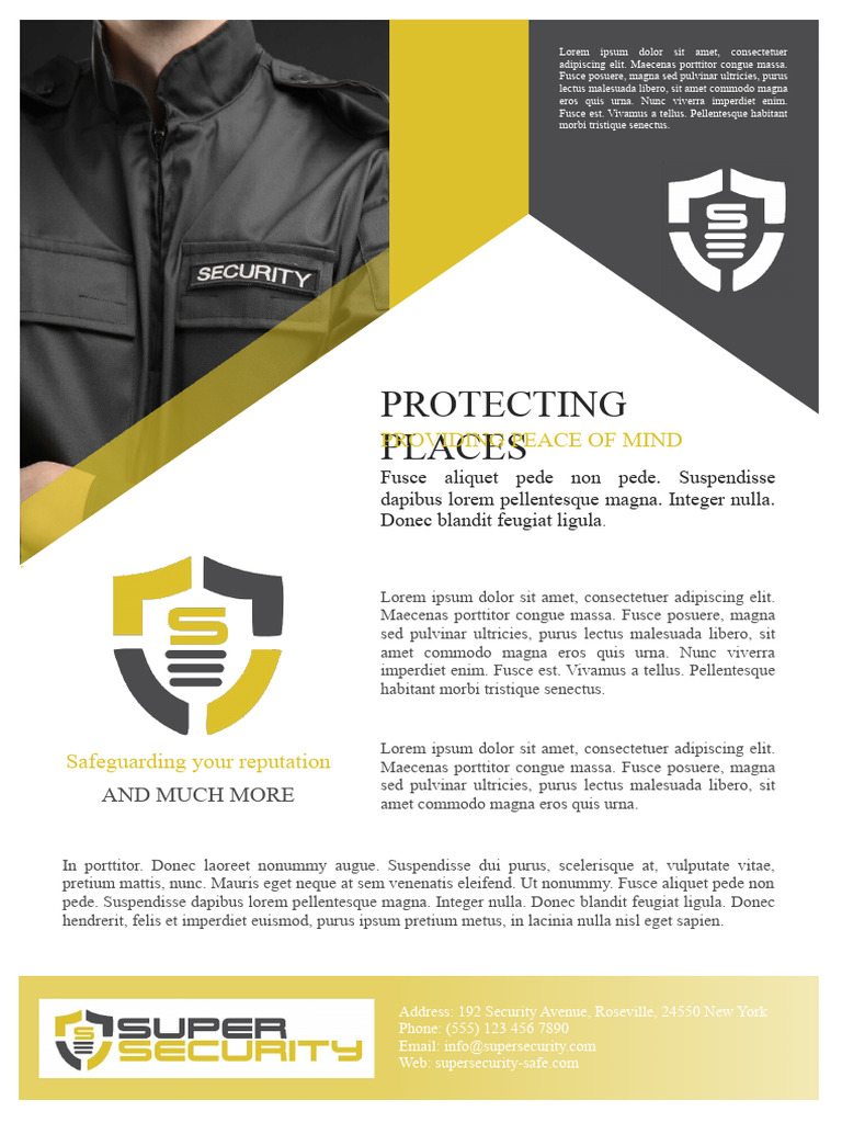Security Company Profile Template Pdf