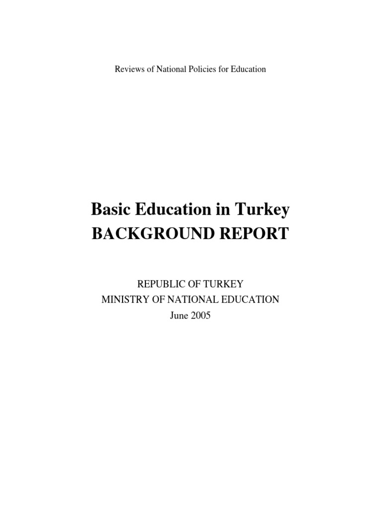 Turkey Basic Education Review 2005 | PDF | Vocational Education | Preschool
