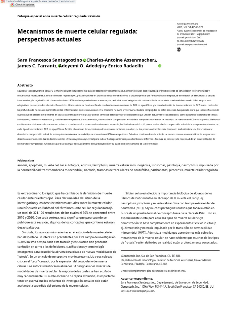 Mechanisms of Regulated Cell Death Current Perspectives - VetPath 2021 ...