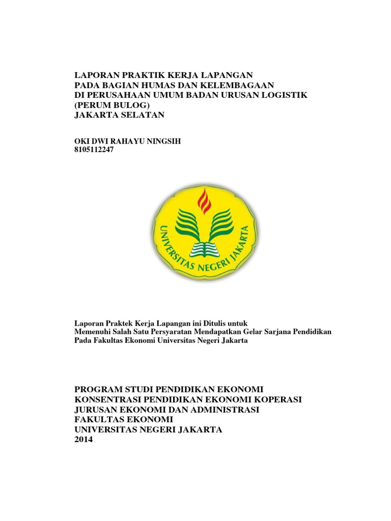 Laporan pkl kehumasan oki dwi rahayu 8105112247 pdf