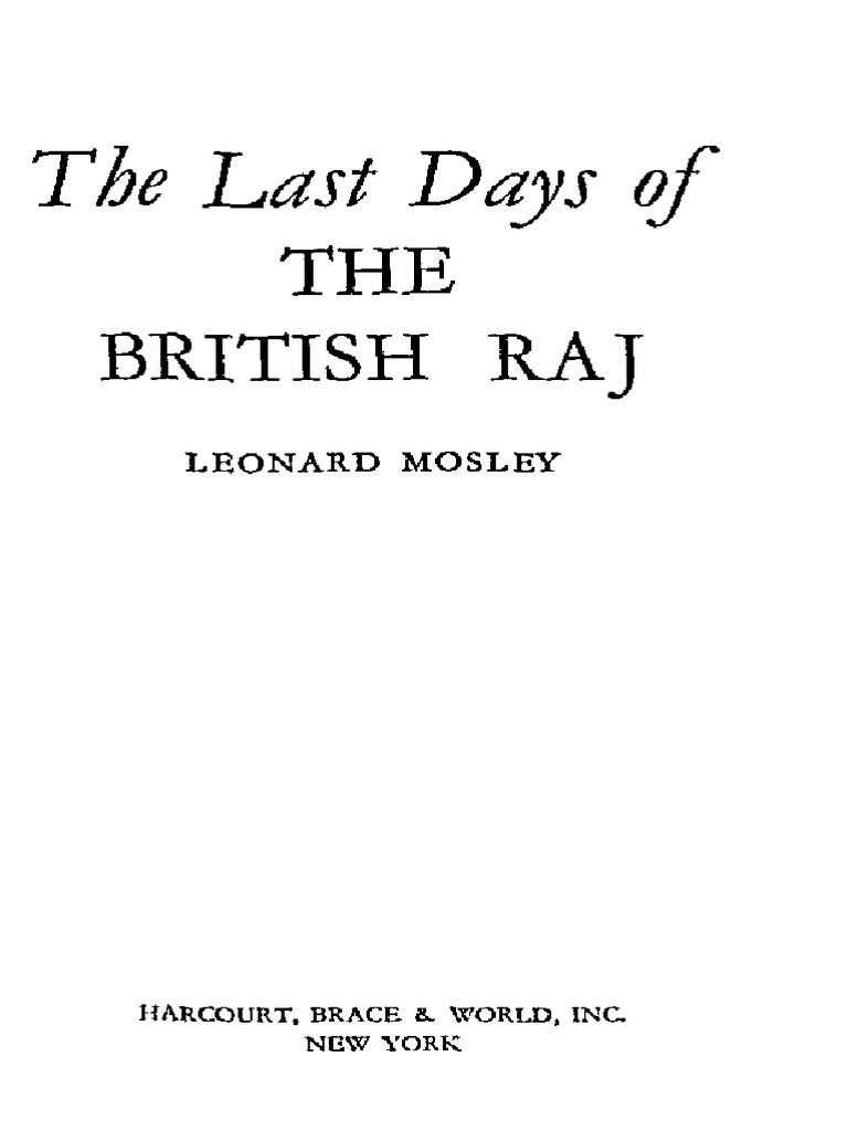 The Last Days of The British Raj | PDF