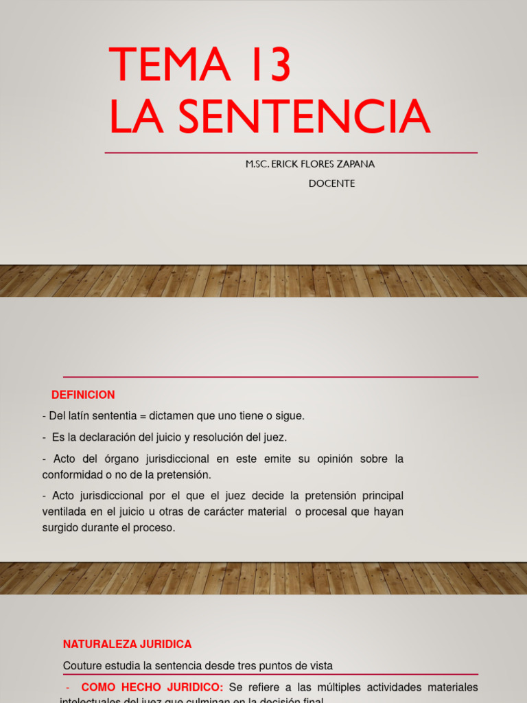 Estructura y Tipos de Sentencia Jurídica | PDF | Sentencia (ley) | Ley ...