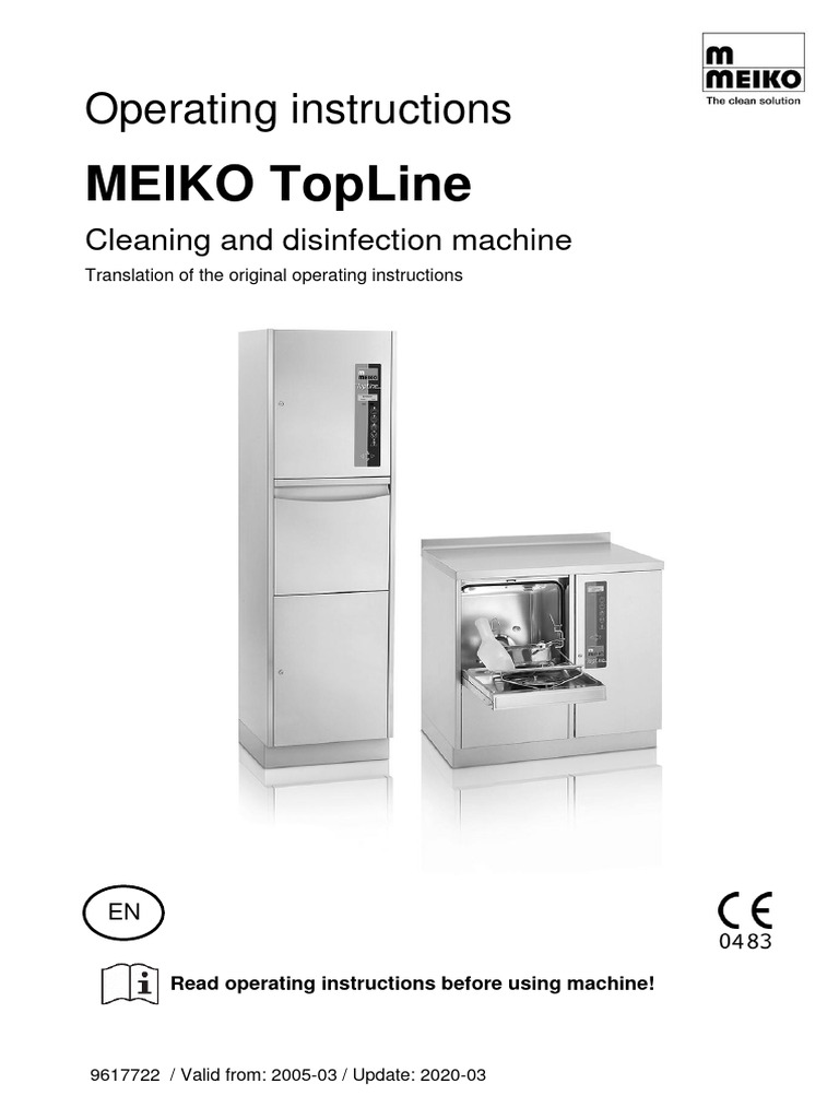 MEIKO TopLine Machine Operating Guide | PDF | Water | Steam
