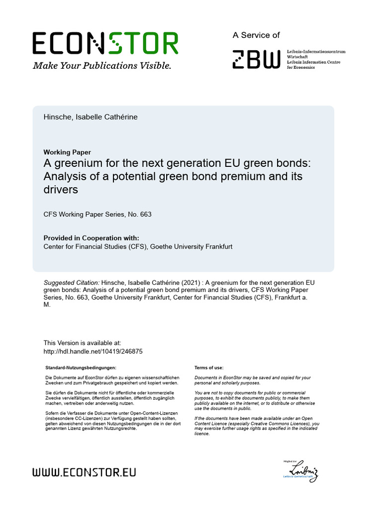 A Greenium For The Next Generation EU Green Bonds 2021, I Will Work As ...