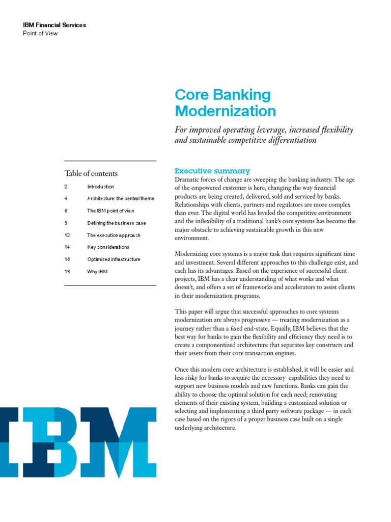 IBM Core Banking Paper | PDF