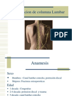 Exploracion de Columna Lumbar