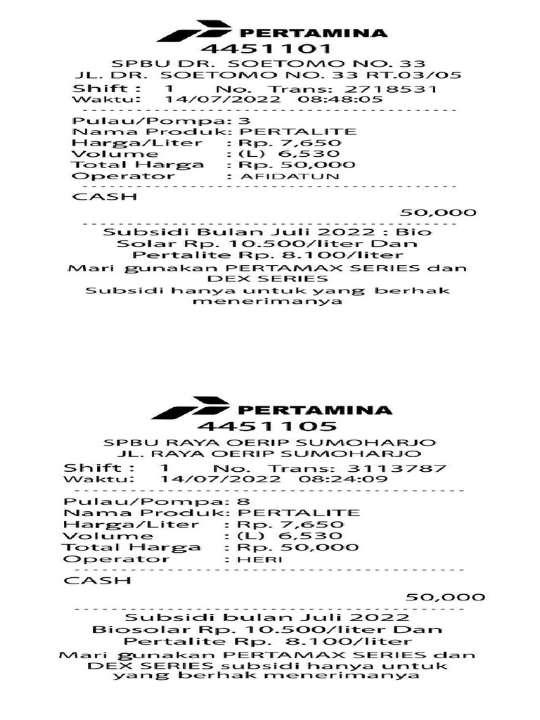 Siap print nota bensin model 2 pdf