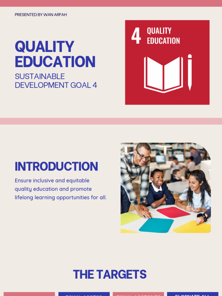 Quality Education for Sustainable Development | PDF