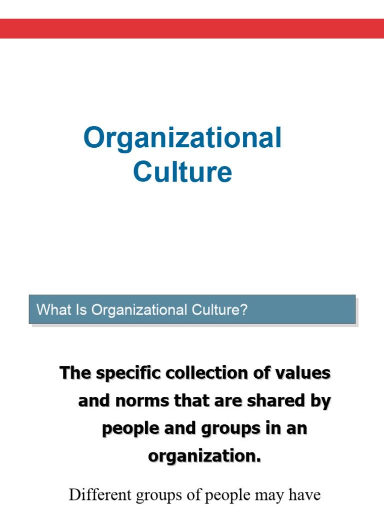 Understanding Organizational Culture | PDF | Job Satisfaction ...