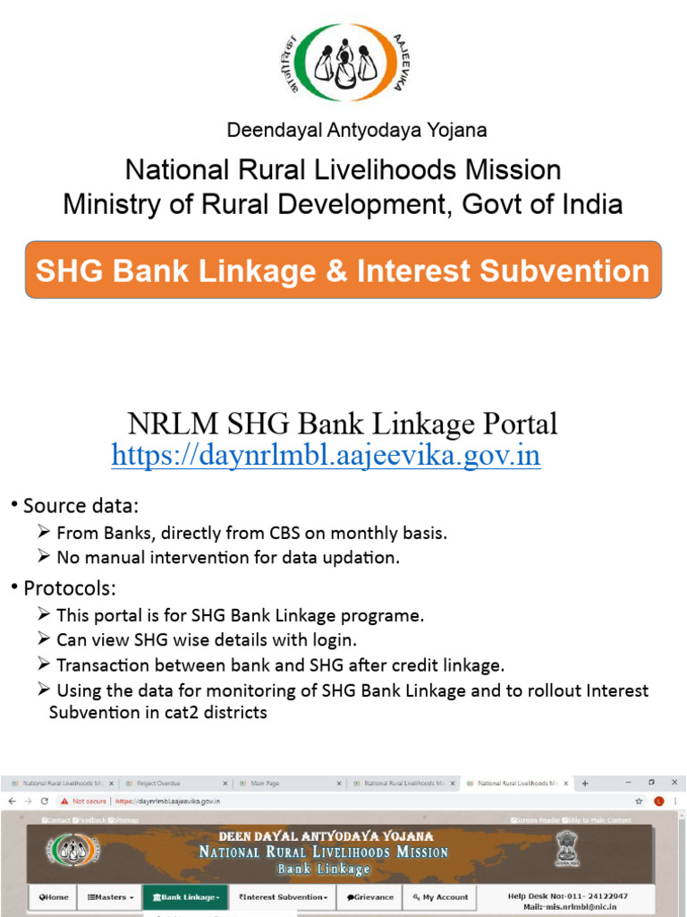 SHG Bank Linkage Portal Overview | PDF | Computing