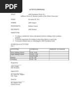 Activity Proposal