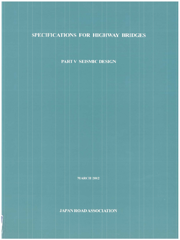 耐震設計編specifications for Highway Bridges Part ⅴ Seismic Design March ...
