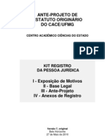 Protásio Vargas - Proposta de Anteprojeto de Estatuto Do Cace-Ufmg - Ver 7 - 27052010