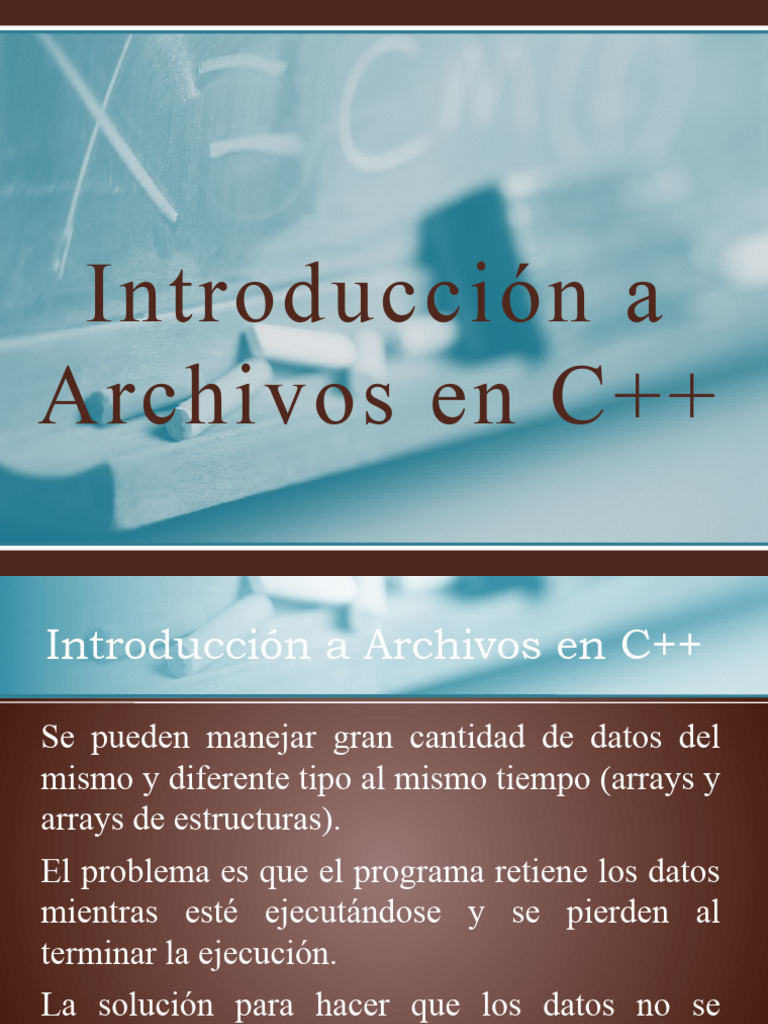 Introduccion_a_Archivos c++ | PDF | Archivo de computadora ...