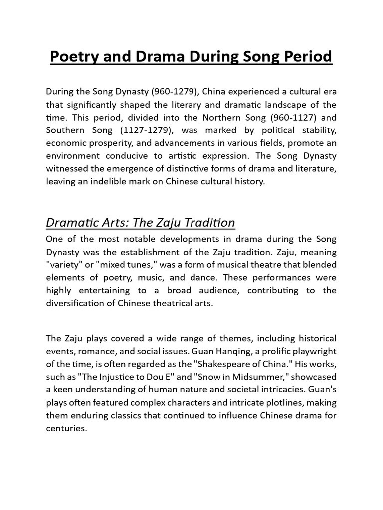 Characteristics of Song Ci Poetry | PDF | Poetry | Chinese Culture