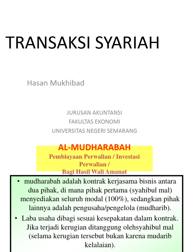 Transaksi Syariah 2 Voice 2 Eng En Id Pdf