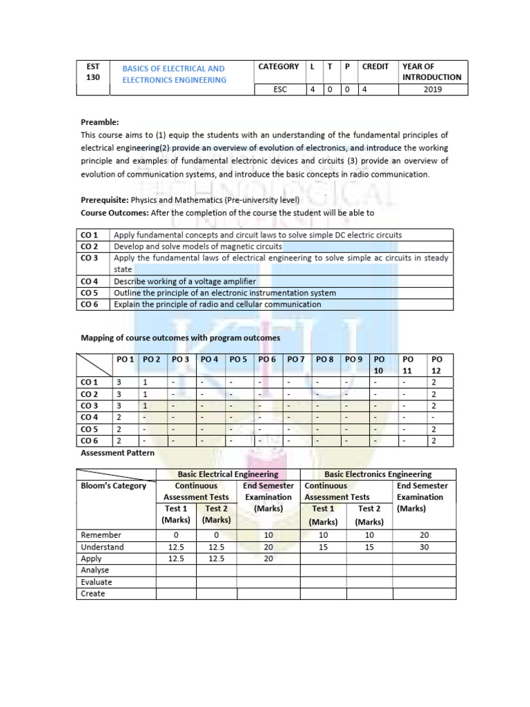 Basics of Electrical and Electronics Engineering | PDF | Electrical ...