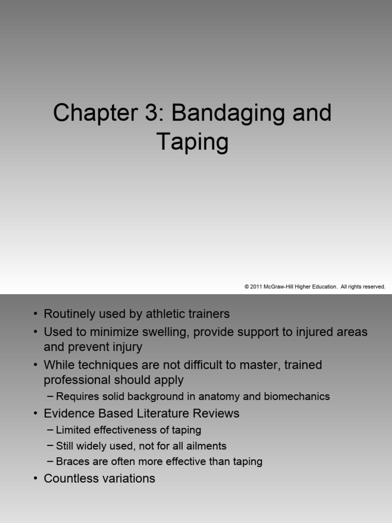 CHAPTER 3 NOTE BANDAGING AND TAPING (1) Download Free PDF Knee Toe