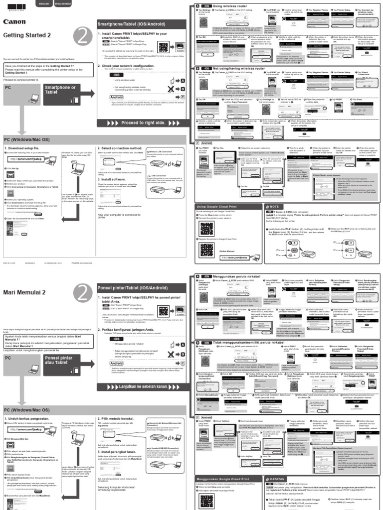 Canon Printer Setup Guide | PDF | Smartphone | Printer (Computing)