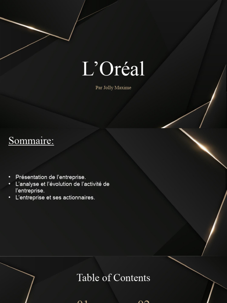 Presentation L Oreal Pdf Planets Solar System