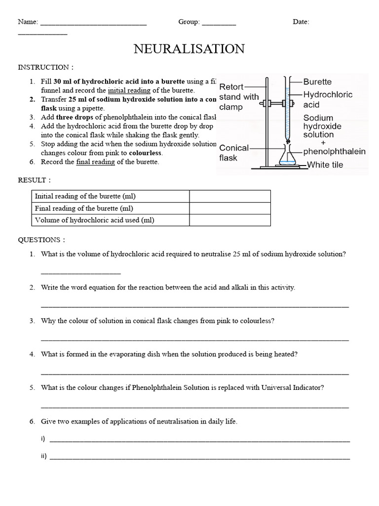 NEUTRALISATION | PDF | Cooking, Food & Wine | Science & Mathematics