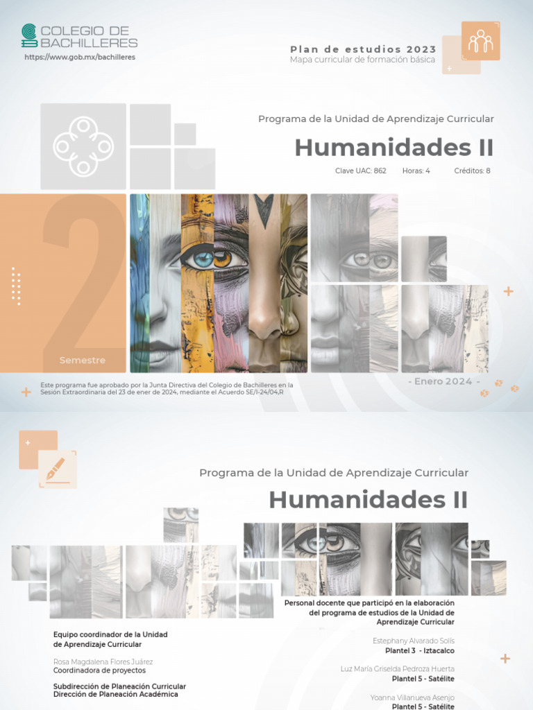 Programa de Estudios Humanidades II 2024 | PDF | Plan de estudios ...