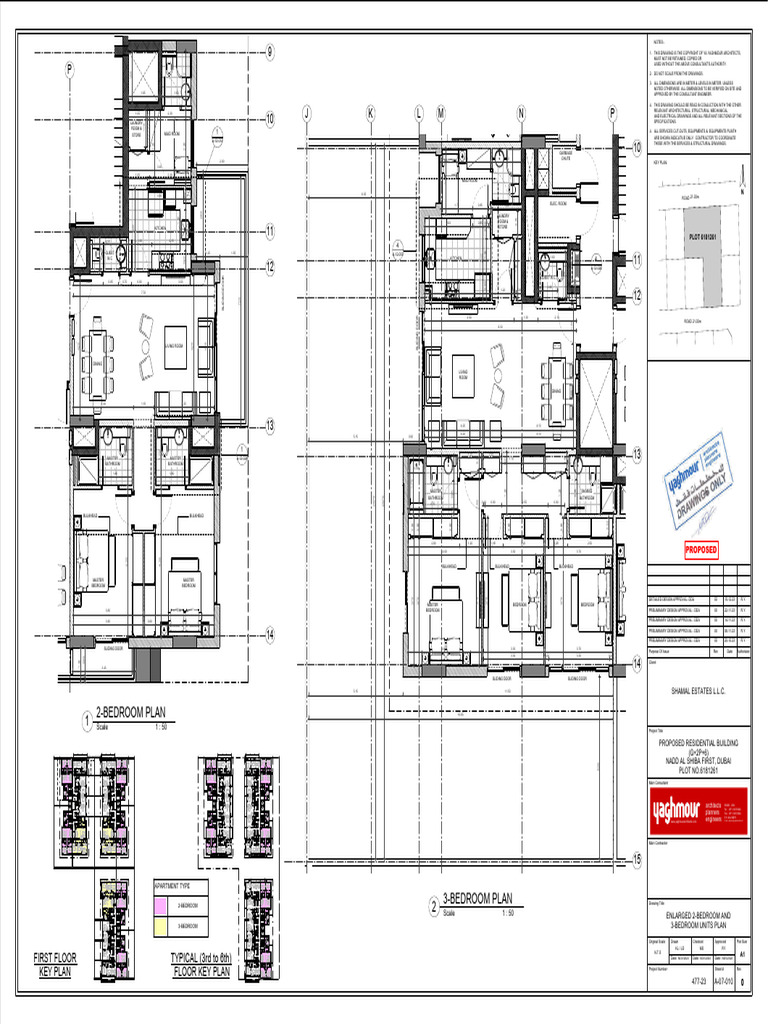 A-07-010 - Enlarged 2-Bedroom and 3-Bedroom Units Plan | PDF ...