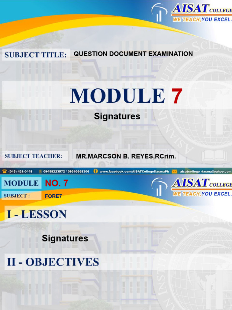 MBR Qde Module 7 | PDF | Signature | Writing
