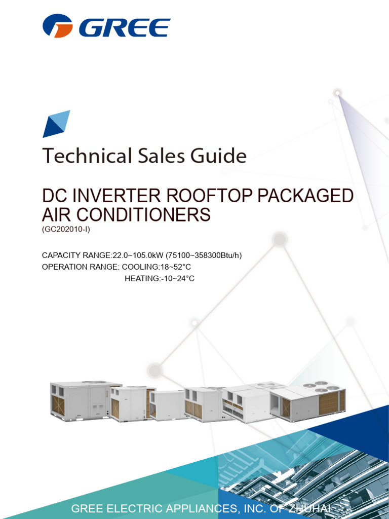 Gree Rooftop Packaged AC Overview | PDF | Air Conditioning | Power Inverter