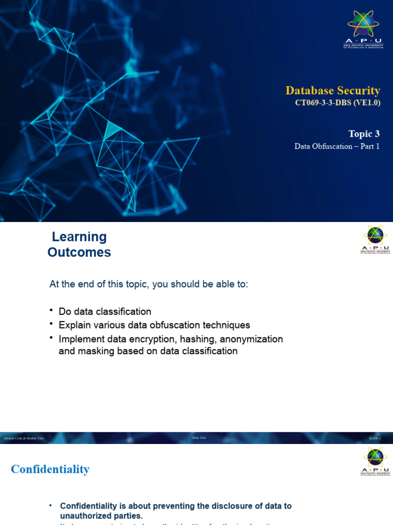 Data Obfuscation - Part 1 | PDF | Key (Cryptography) | Cryptography