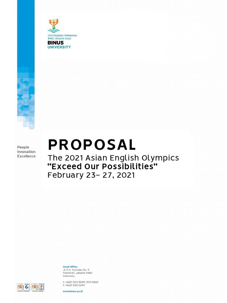 PROPOSAL AT OLYMPICS intelligence overview