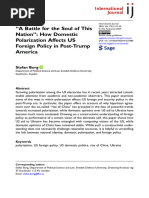 Borg 2024 A Battle For The Soul of This Nation How Domestic Polarization Affects Us Foreign Policy in Post Trump America