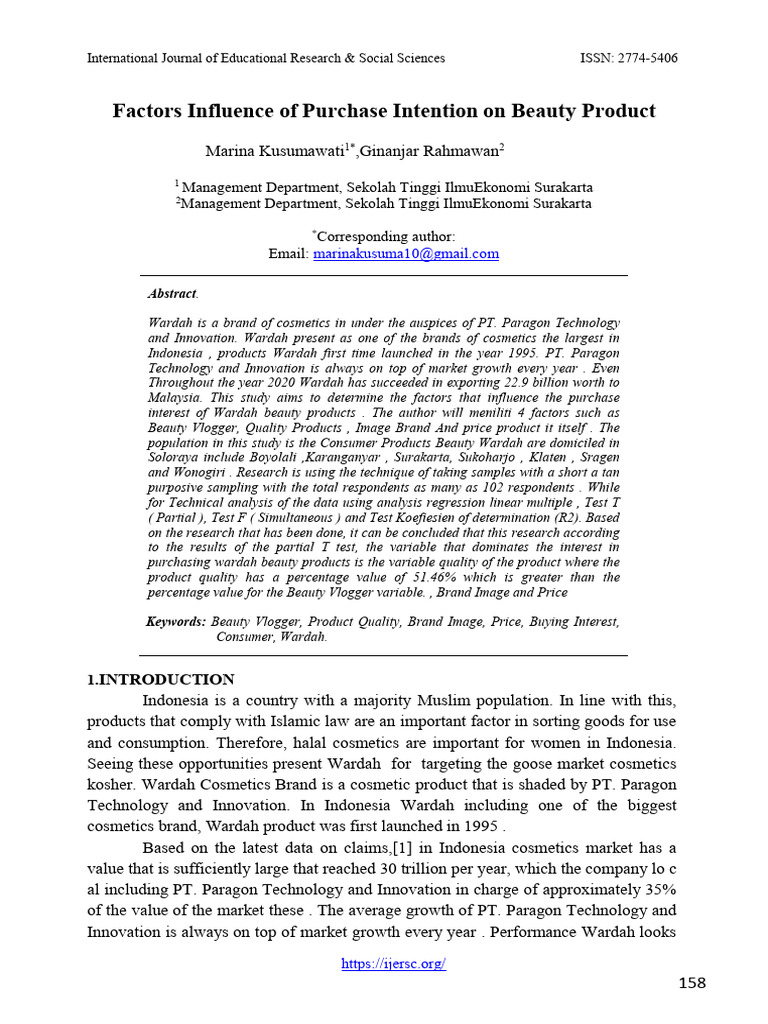 27-Article Text-273-1-10-20210227 | PDF | Brand | Cosmetics