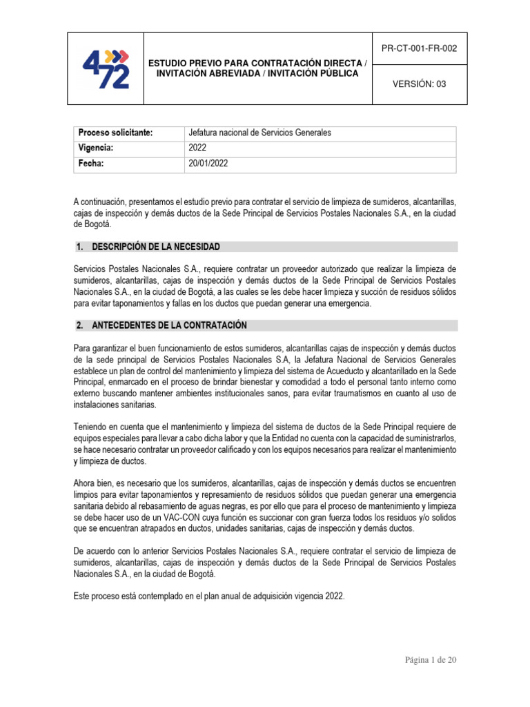 2 Estudio Previo V1 20 01 2021 Ductos Pdf Póliza De Seguros Economias